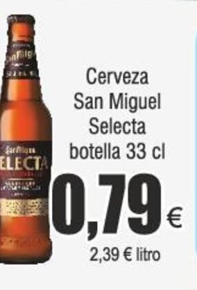 FROIZ Cerveza San Miguel Selecta botella 33 cl oferta