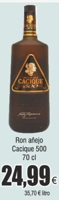 FROIZ Ron añejo Cacique 500 70 cl oferta