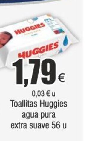 FROIZ Toallitas Huggies agua pura extra suave 56 u oferta