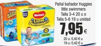 FROIZ Pañal bañador Huggies little swimmers Talla 3-4 20 u o Talla 5-6 19 u unidad oferta