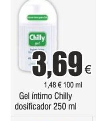 FROIZ Gel íntimo Chilly dosificador 250 ml oferta