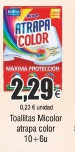 FROIZ Toallitas Micolor atrapa color 10+6u oferta