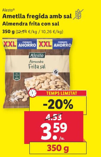 Lidl Alesto® Ametlla fregida amb sal oferta