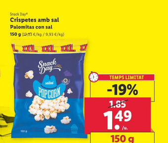 Lidl Snack Day® Crispetes amb sal Palomitas con sal oferta