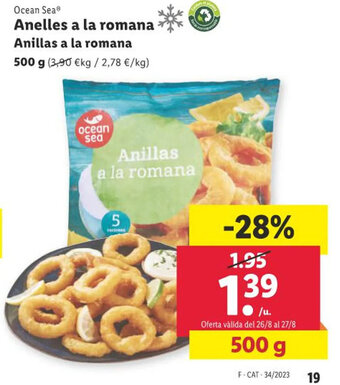Lidl Ocean SeaⓇ Anillas a la romana oferta