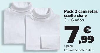 Carrefour Pack 2 camisetas cuello cisne oferta