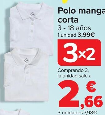 Carrefour Polo manga corta oferta