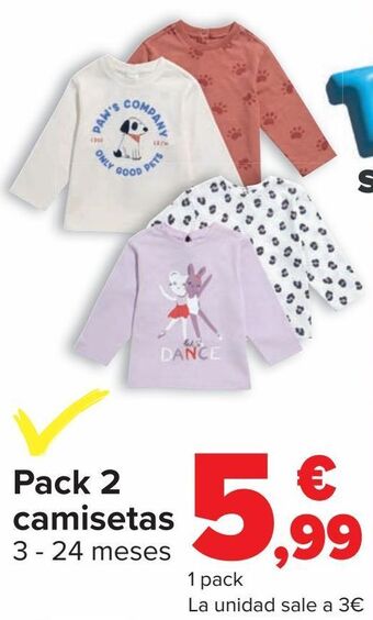 Carrefour Pack 2 camisetas oferta