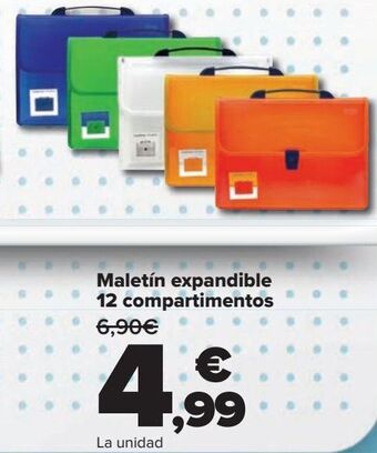 Carrefour Maletín expandible 12 compartimentos oferta