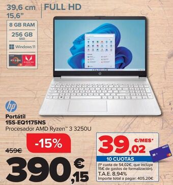Carrefour Hp portátil 15s-eq1175ns oferta