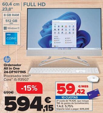 Carrefour Hp ordenador all in one 24-df1071ns oferta