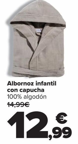 Carrefour Albornoz infantil con capucha oferta