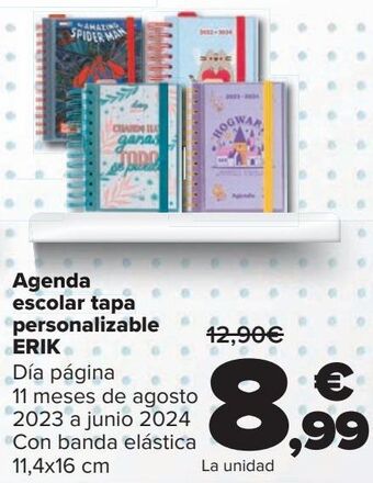 Carrefour Agenda escolar tapa personalizable erik oferta