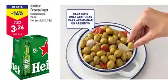 ALDI Heineken Cerveza Lager Pack de 6 x 0,25 L oferta