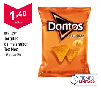 ALDI Doritos Tortillas de maíz sabor Tex Mex 167g oferta