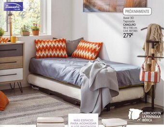 Conforama Base 3D Tapizada CANGURO 90 x 190 cm. Cód. 401065 oferta