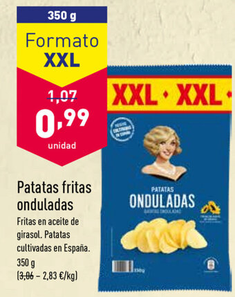 ALDI Patatas Fritas onduladas 350g oferta