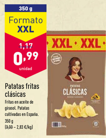 ALDI Patatas Fritas clásicas 350g oferta