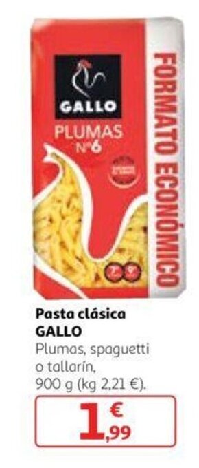 Alcampo Pasta clásica GALLO oferta