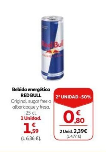 Alcampo Bebida energética RED BULL oferta