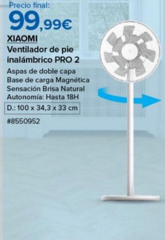 Costco XIAOMI Ventilador de pie inalámbrico PRO 2 oferta