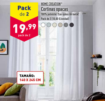 ALDI Home Creation Cortinas opacas oferta