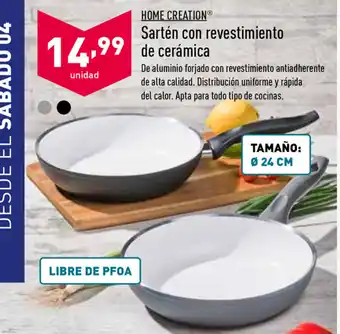 ALDI Home Creation Sartén con revestimiento de cerámica oferta