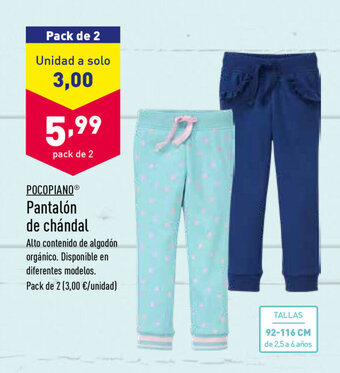 ALDI Pocopiano Pantalón de chándal oferta