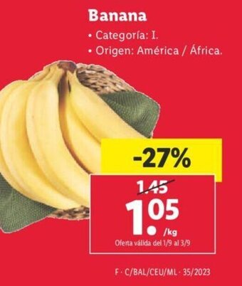 Lidl Banana oferta