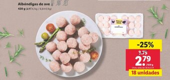 Lidl Albóndigas de ave 420 g oferta