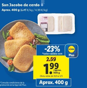 Lidl San Jacobo de cerdo oferta