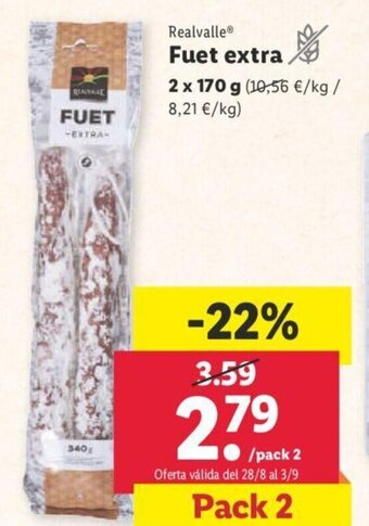 Lidl Realvalle® Fuet extra oferta
