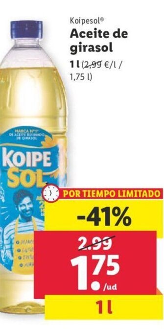 Lidl Koipesol® Aceite de girasol oferta