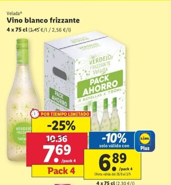 Lidl VeladaⓇ Vino blanco frizzante oferta