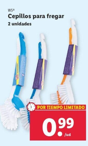 Lidl W5Ⓡ Cepillos para fregar 2 unidades oferta