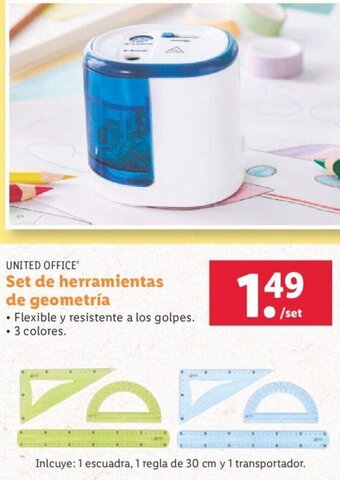 Lidl UNITED OFFICE Set de herramientas de geometría oferta