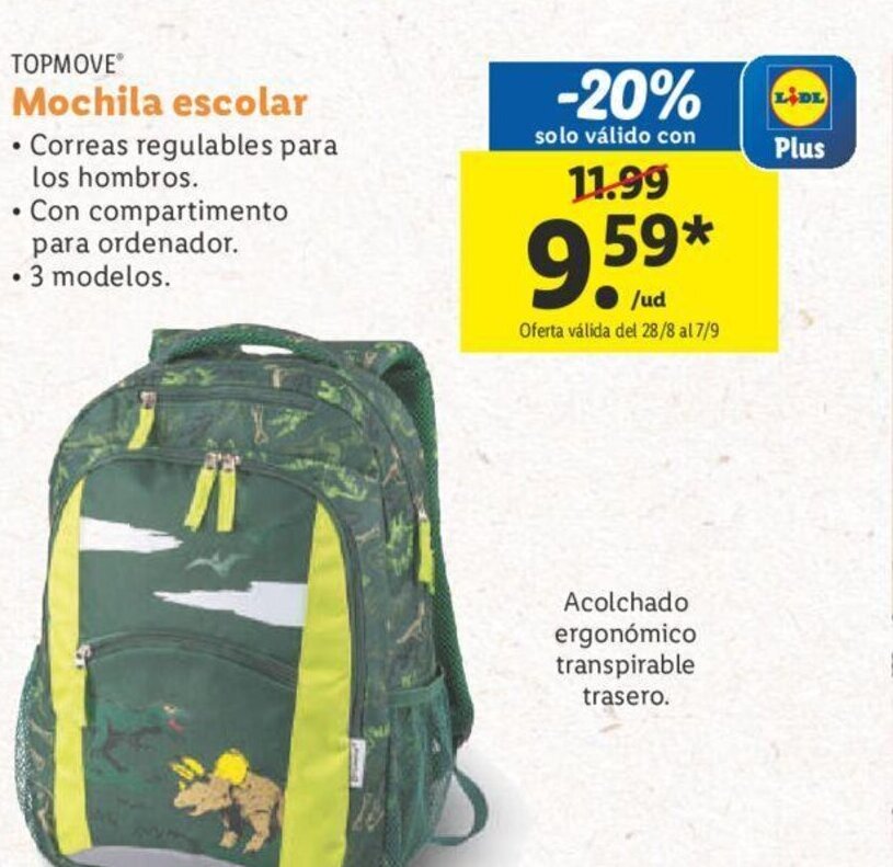 Mochila best sale escolar lidl