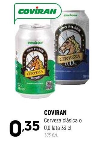 Coviran COVIRAN Cerveza clásica o 0,0 lata 33 cl oferta