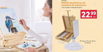 Lidl crelando Maletín de pintura con caballete de sobremesa oferta