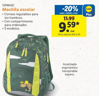Lidl TOPMOVEⓇ Mochila escolar oferta