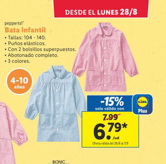 Lidl pepperts!" Bata infantil oferta