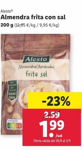 Lidl Almendras alesto oferta