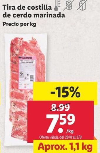Lidl Costillas de cerdo oferta