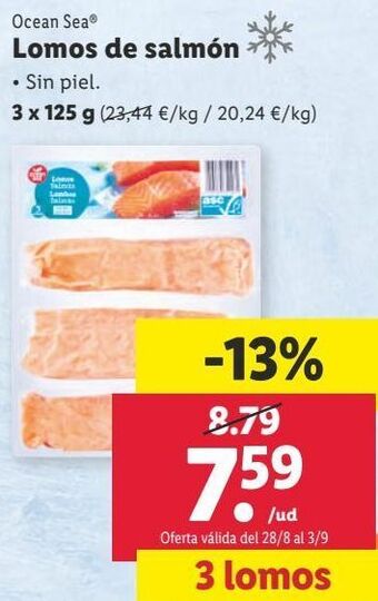 Lidl Lomos de salmón ocean sea oferta