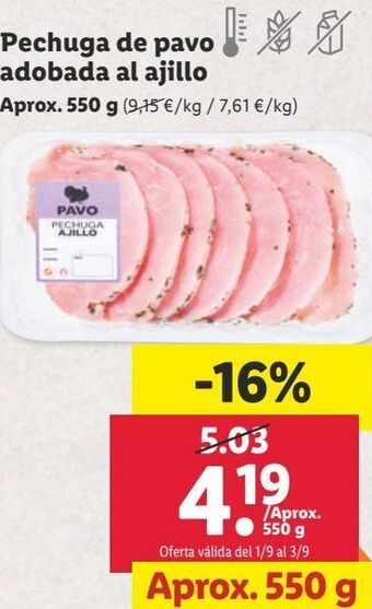 Lidl Pechuga de pavo oferta