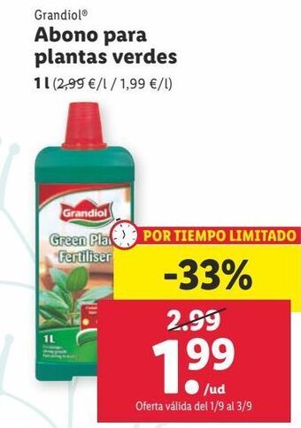 Lidl Abono líquido grandiol oferta