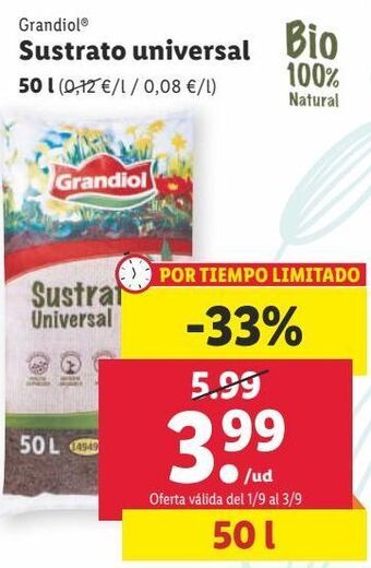 Lidl Sustrato universal grandiol oferta