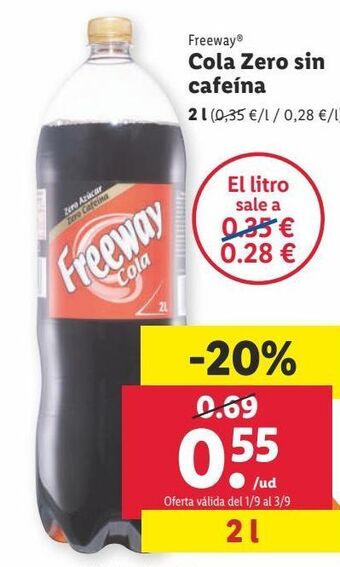 Lidl Refresco de cola freeway oferta