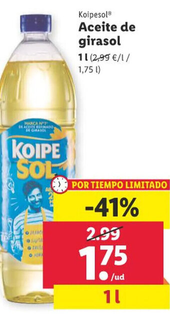 Lidl Koipesol® Aceite de girasol oferta