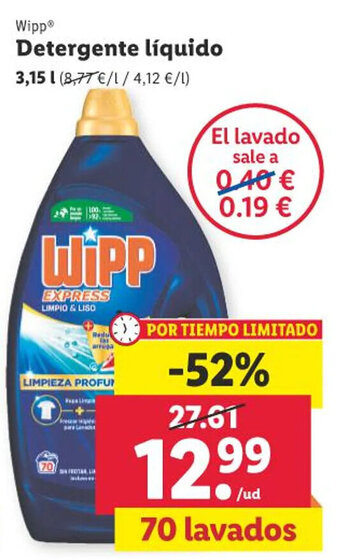 Lidl Wipp® Detergente líquido oferta